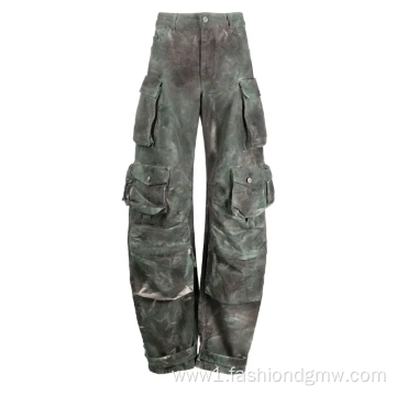 Vintage Blank Winter Unisex Camouflage Cargo Pants